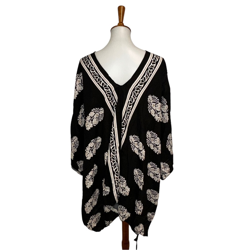 NWT & The Why Kimono Black One Size - Picture 2 of 5